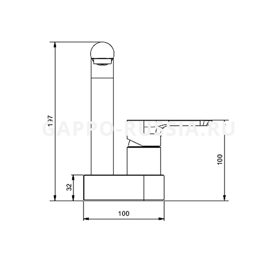 G1248 Смеситель д/раковины вытяж. (35mm) БЕЛЫЙ *8 G1248 Смеситель д/раковины вытяж. (35mm) БЕЛЫЙ *8