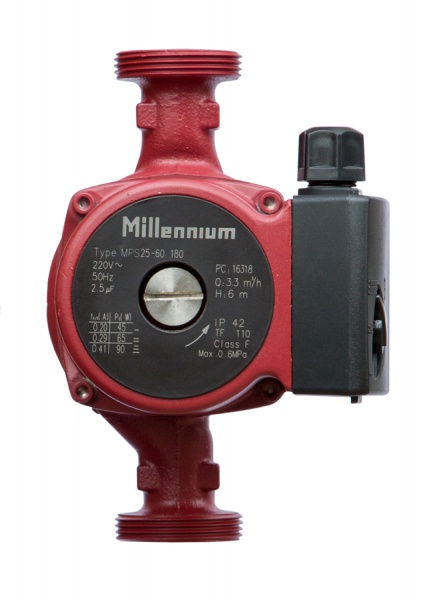 Насос циркуляционный Millennium MPS 25-40 (180мм) с соединительными гайками Насос циркуляционный Millennium MPS 25-40 (180мм) с соединительными гайками