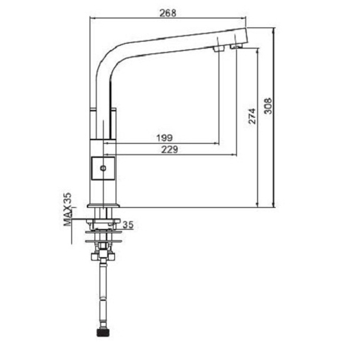 G4307 Смеситель бок д/кухни + фильтр 35к G4307 Смеситель бок д/кухни + фильтр 35к