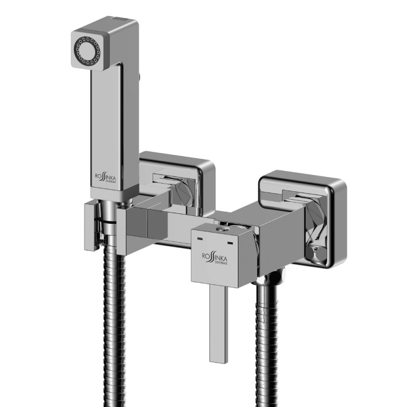 X25-54 Смеситель одноручный(25мм) с гигиеническим душем, хром квадр. X25-54 Смеситель одноручный(25мм) с гигиеническим душем, хром квадр.