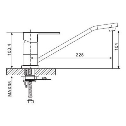 G4939 Смеситель д/кухни (25mm) *8 G4939 Смеситель д/кухни (25mm) *8